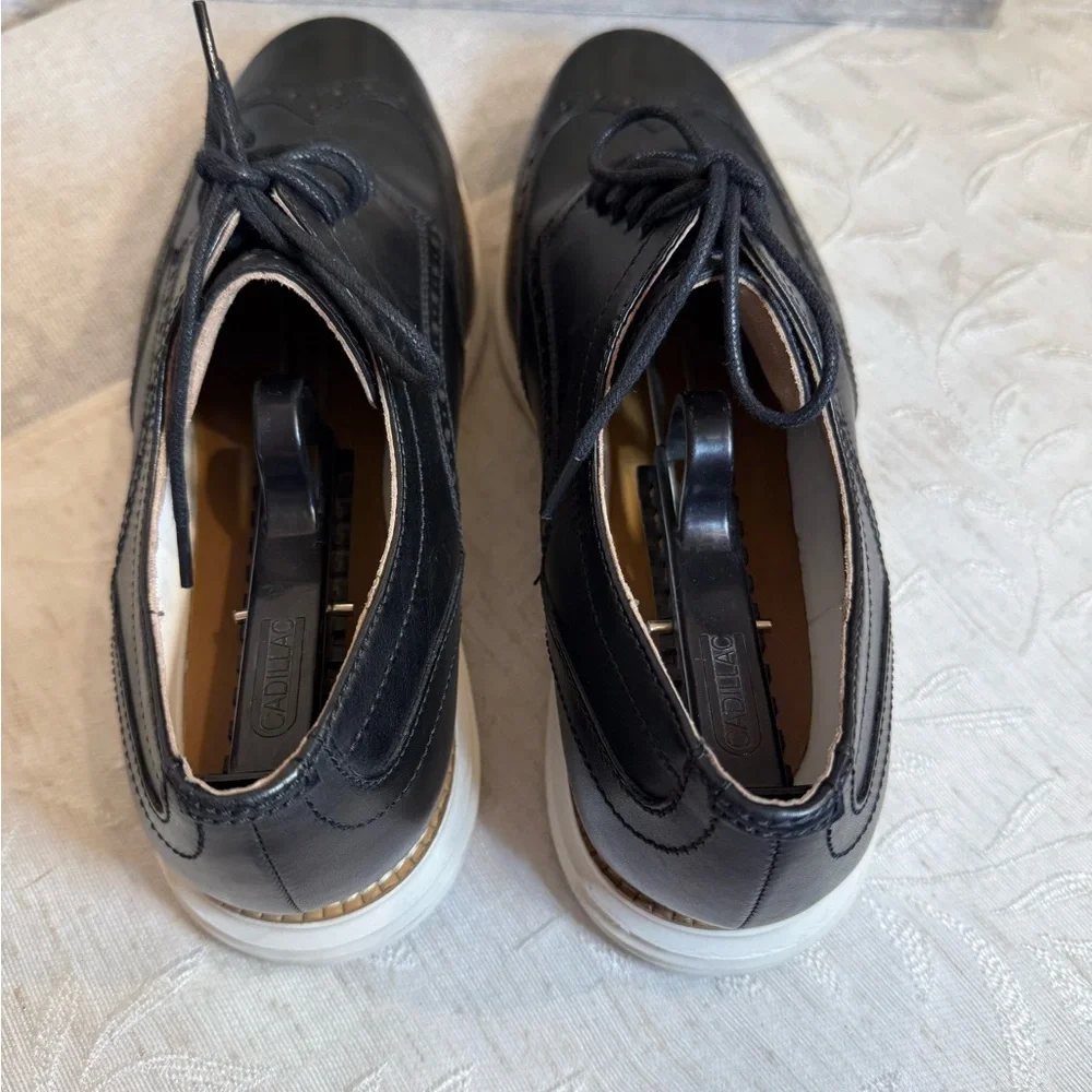 Cole Haan ØriginalGrand Wingtip Oxford in Black Leather with White Model #C26469